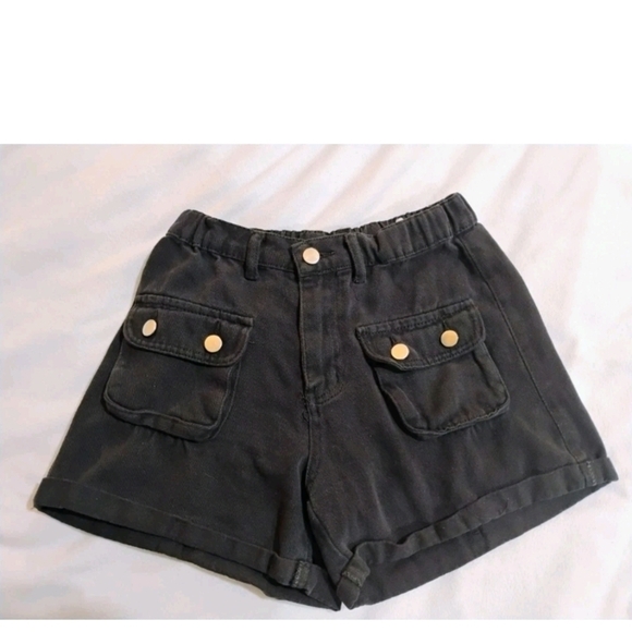 Jeans Pants - Stylish Women's Black Cargo Shorts